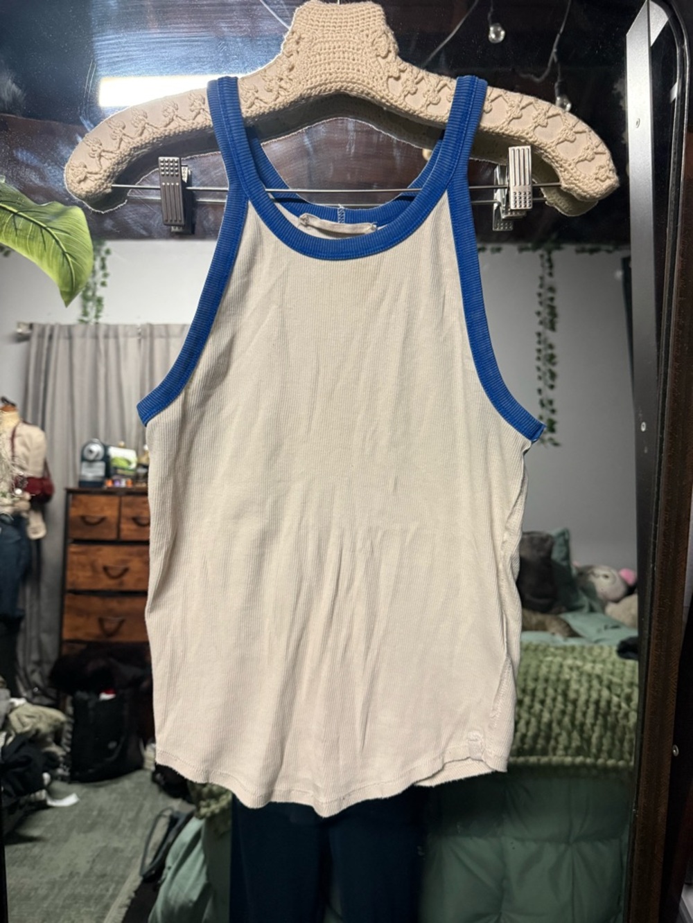 Free people blue trim tank